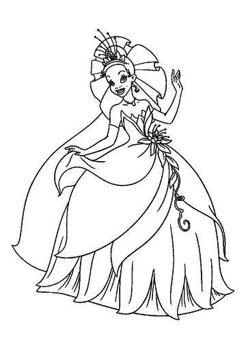 Tiana coloring page