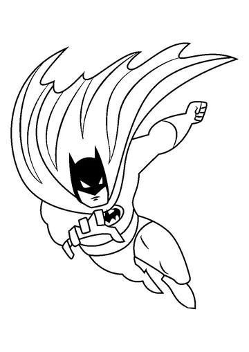 Batman Flying coloring page