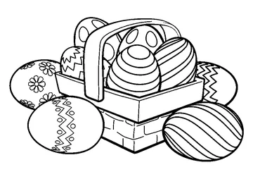 Easter Egg Basket coloring page