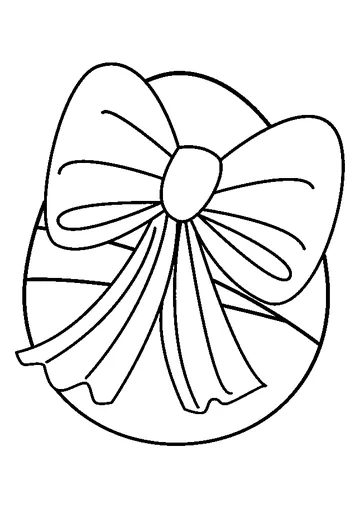 Easter Egg with Bow coloring page