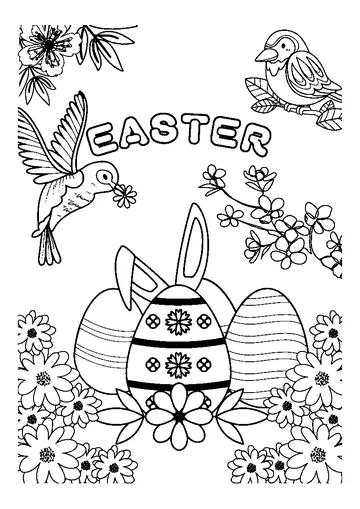 Easter coloring page