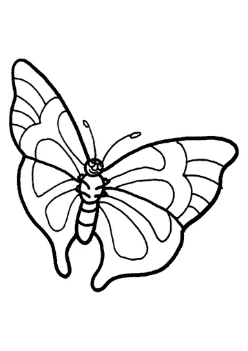 Funny Butterfly coloring page