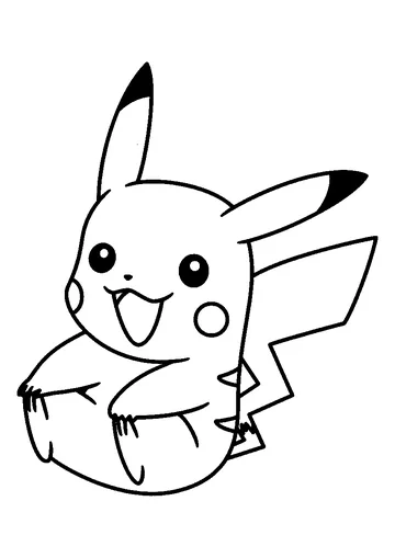 Happy Pokemon coloring page