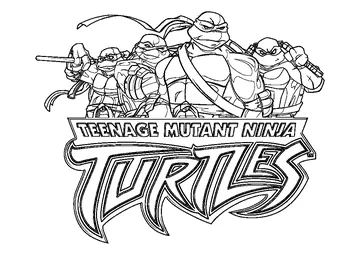 Teenage Mutant Ninja Turtles Logo coloring page