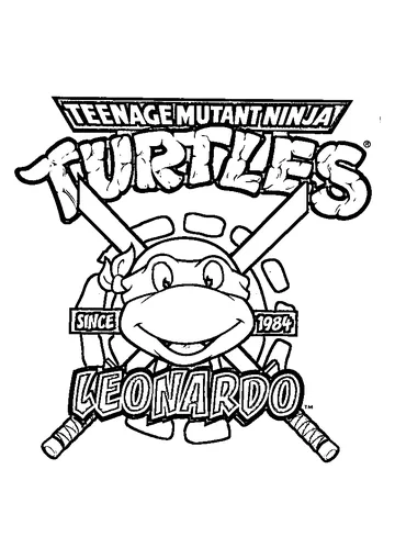 Leonardo Teenage Mutant Ninja Turtle coloring page
