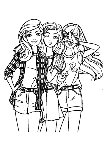 Barbie coloring page