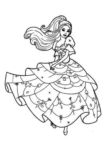 Magnificent Dress coloring page