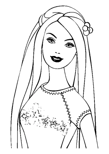 Barbie Smiling coloring page