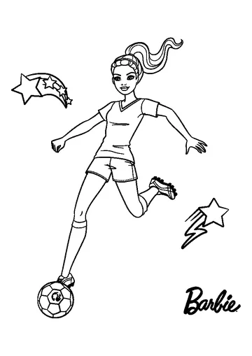 plays Soccer coloring page