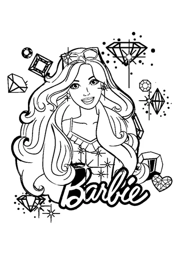 Classic Barbie Doll coloring page
