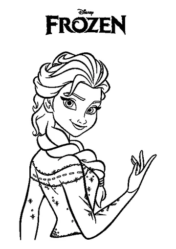 Frozen Elsa coloring page