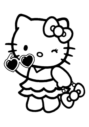 Hello Kitty coloring page