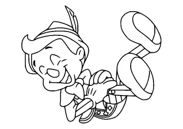 Pinocchio Laughing coloring page