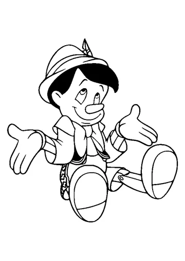 Sits Down coloring page