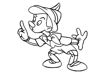 Pinocchio Talking coloring page