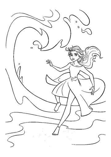 Frozen Elsa coloring page