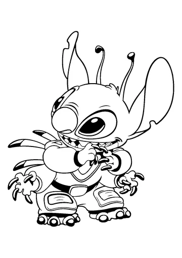 Stitch in Suit coloring page