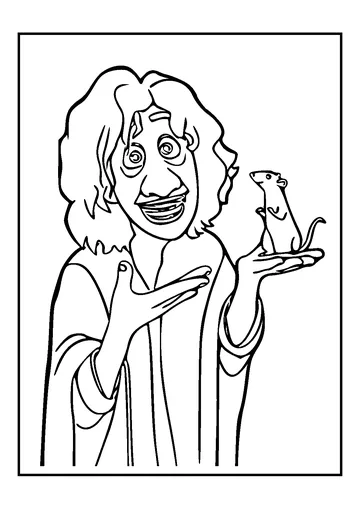 Bruno and Mouse coloring page