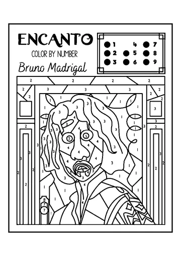 Color By Number Bruno coloring page