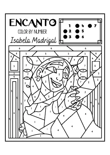 Color By Number Isabela coloring page