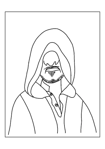 Bruno under the hood coloring page