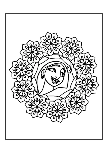 Isabela Madrigal Mandala coloring page