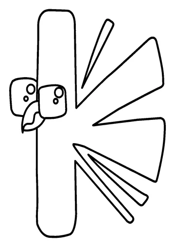 Alphabet Lore K coloring page