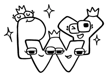 Letter PWY coloring page