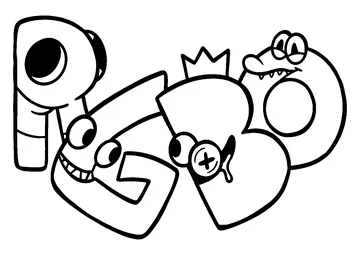 Letter RGBO coloring page