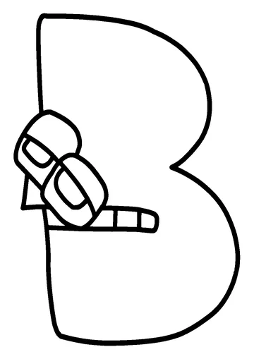 Lettle B coloring page