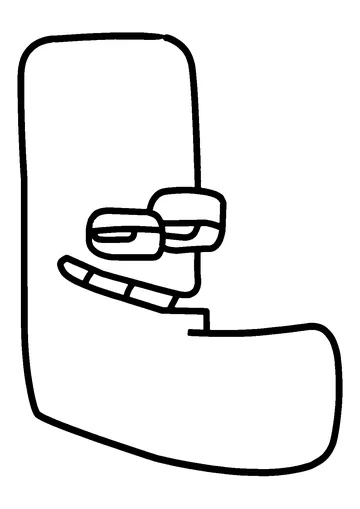 Lettle L from Alphabet Lore coloring page
