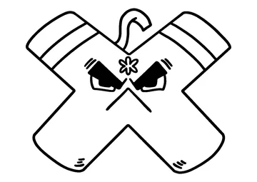 Lettle X from Alphabet Lore coloring page