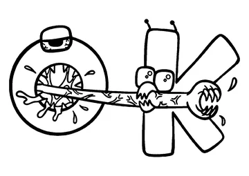 OK from Alphabet Lore coloring page