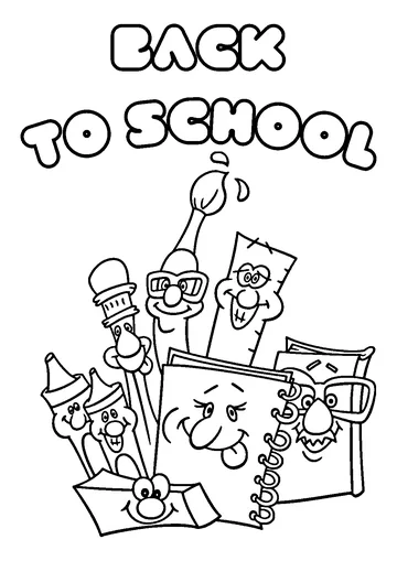 Back to School coloring page