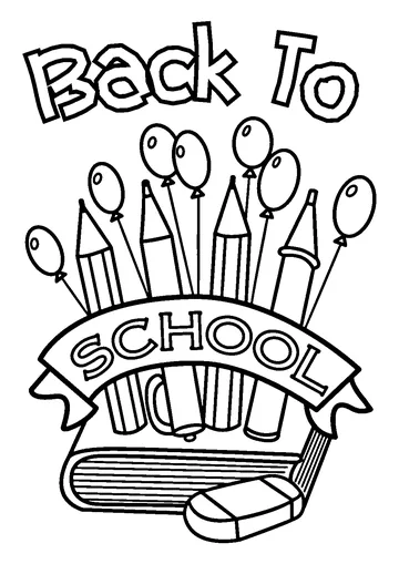 Back to School coloring page