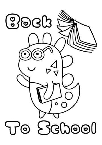 Cute Back to School coloring page