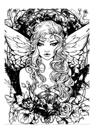 Fairy coloring page