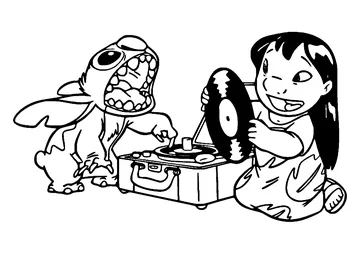 Lilo Stitch coloring page