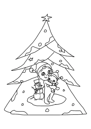 Christmas Tree coloring page