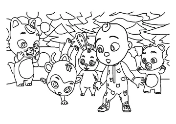 Animal Friends coloring page