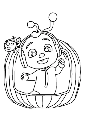 Easy JJ coloring page