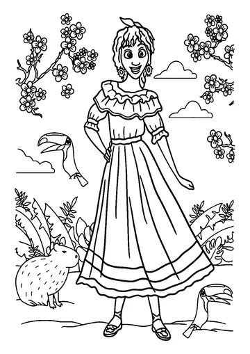 Tia Pepa Encanto Coloing Page coloring page