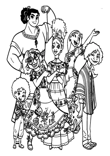 Encanto Family coloring page