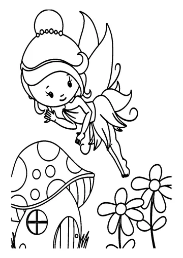 Fairy coloring page