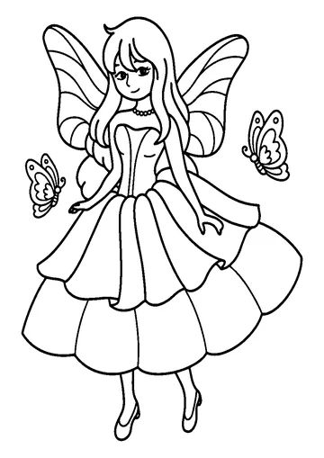 Fary Princess coloring page
