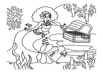 Mermaid Fairy coloring page