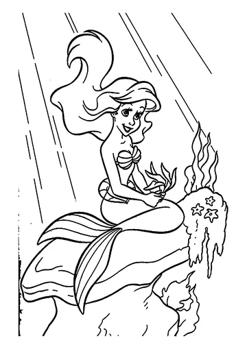Ariel coloring page