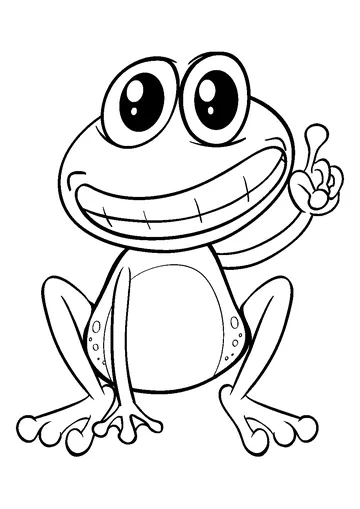 Happy Frog pictures to color coloring page