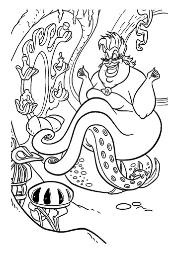 Ursula Octopus coloring page