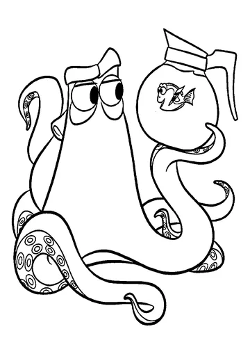 Cartoon Octupus coloring page